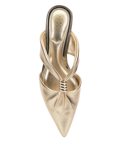 Vince Camuto Vanika Mule Egyptian Gold Metallic Leather