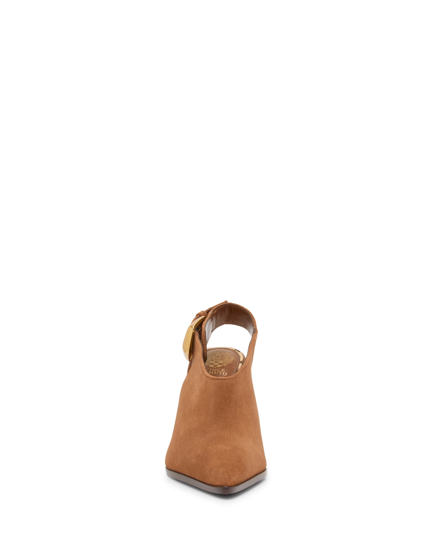 Vince Camuto Baylez Buckled Mule Burnt Sugar Suede