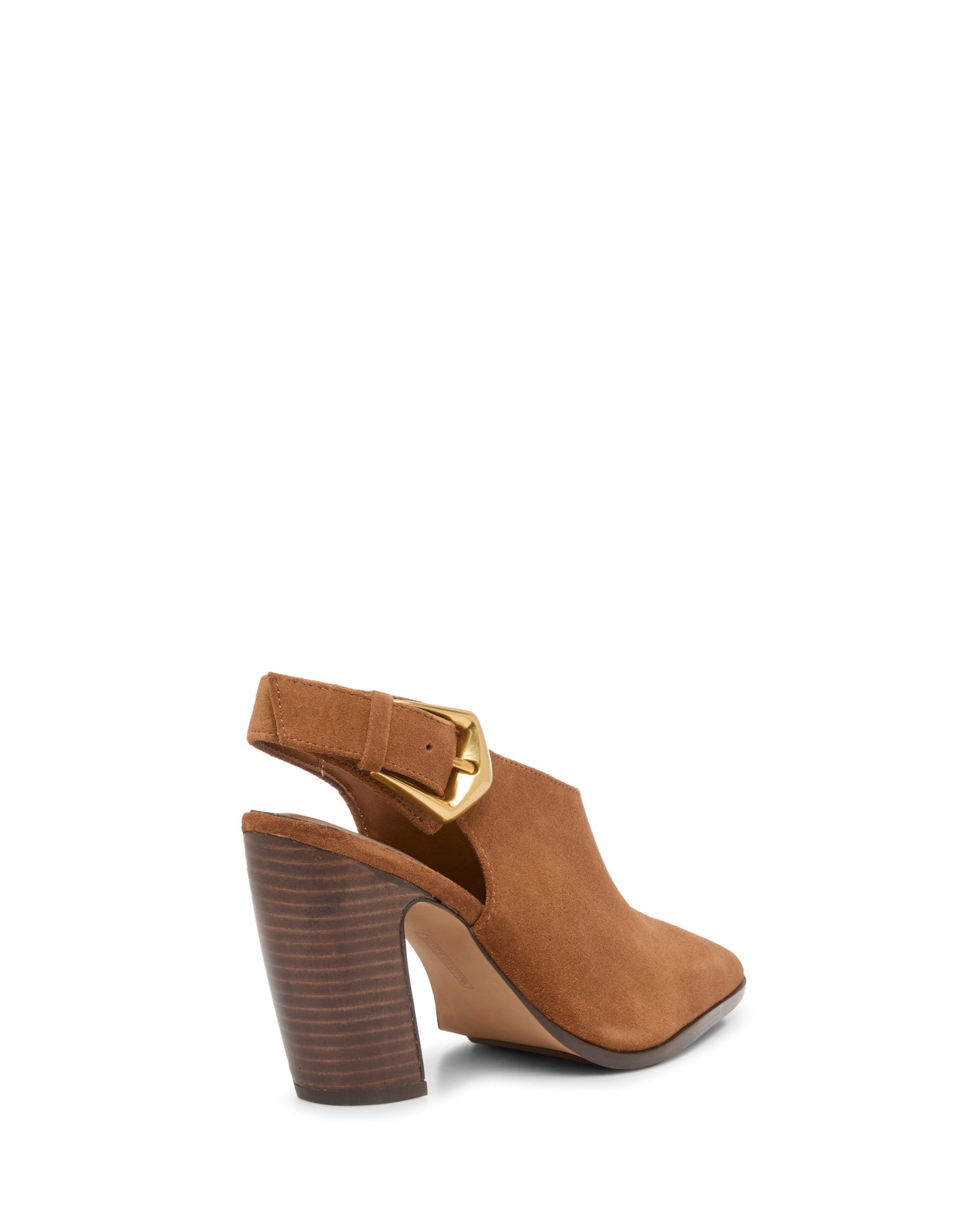 Vince Camuto Baylez Buckled Mule Burnt Sugar Suede