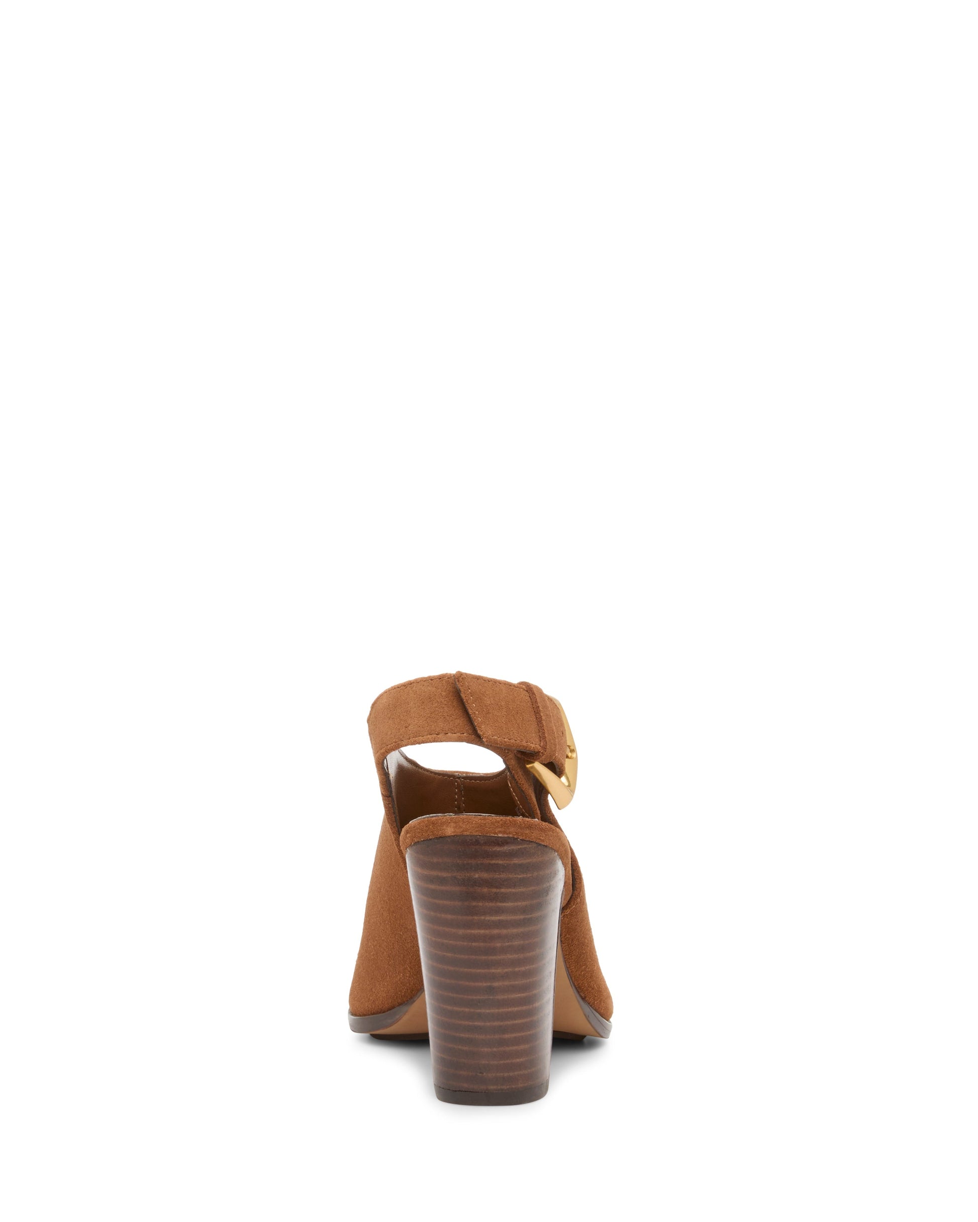 Vince Camuto Baylez Buckled Mule Burnt Sugar Suede