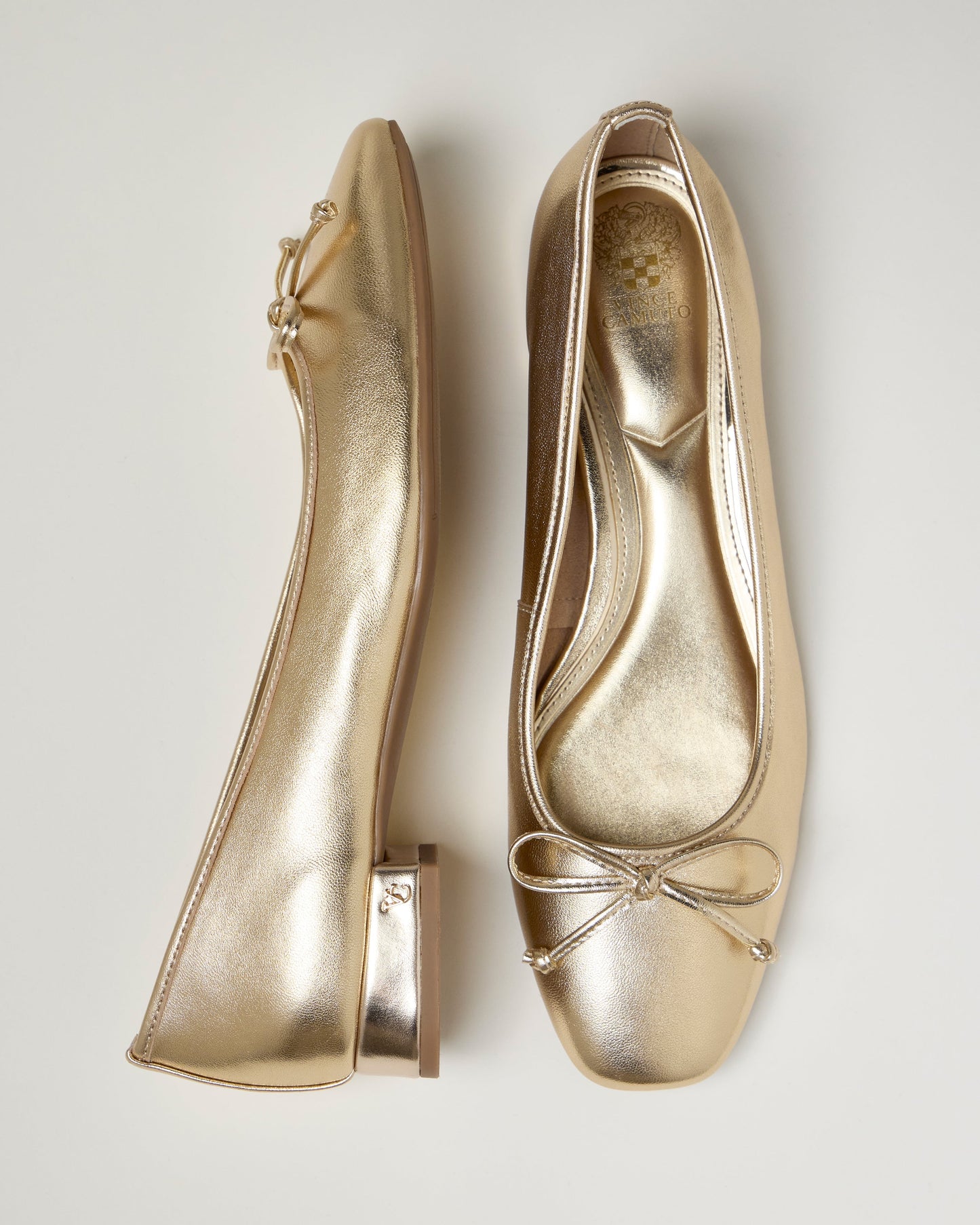 Vince Camuto Jenlea Ballet Flat Egyptian Gold Metallic Leather