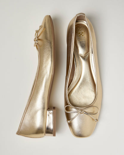 Vince Camuto Jenlea Ballet Flat Egyptian Gold Metallic Leather