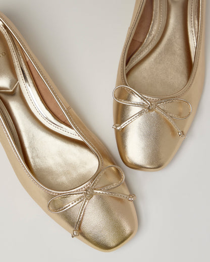 Vince Camuto Jenlea Ballet Flat Egyptian Gold Metallic Leather