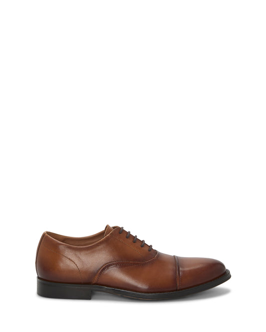 Vince Camuto Men's Urii Dress Oxford Saddle Brown Leather