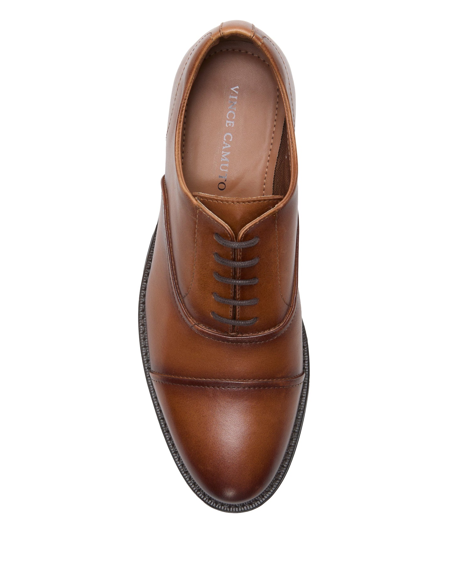 Vince Camuto Men's Urii Dress Oxford Saddle Brown Leather