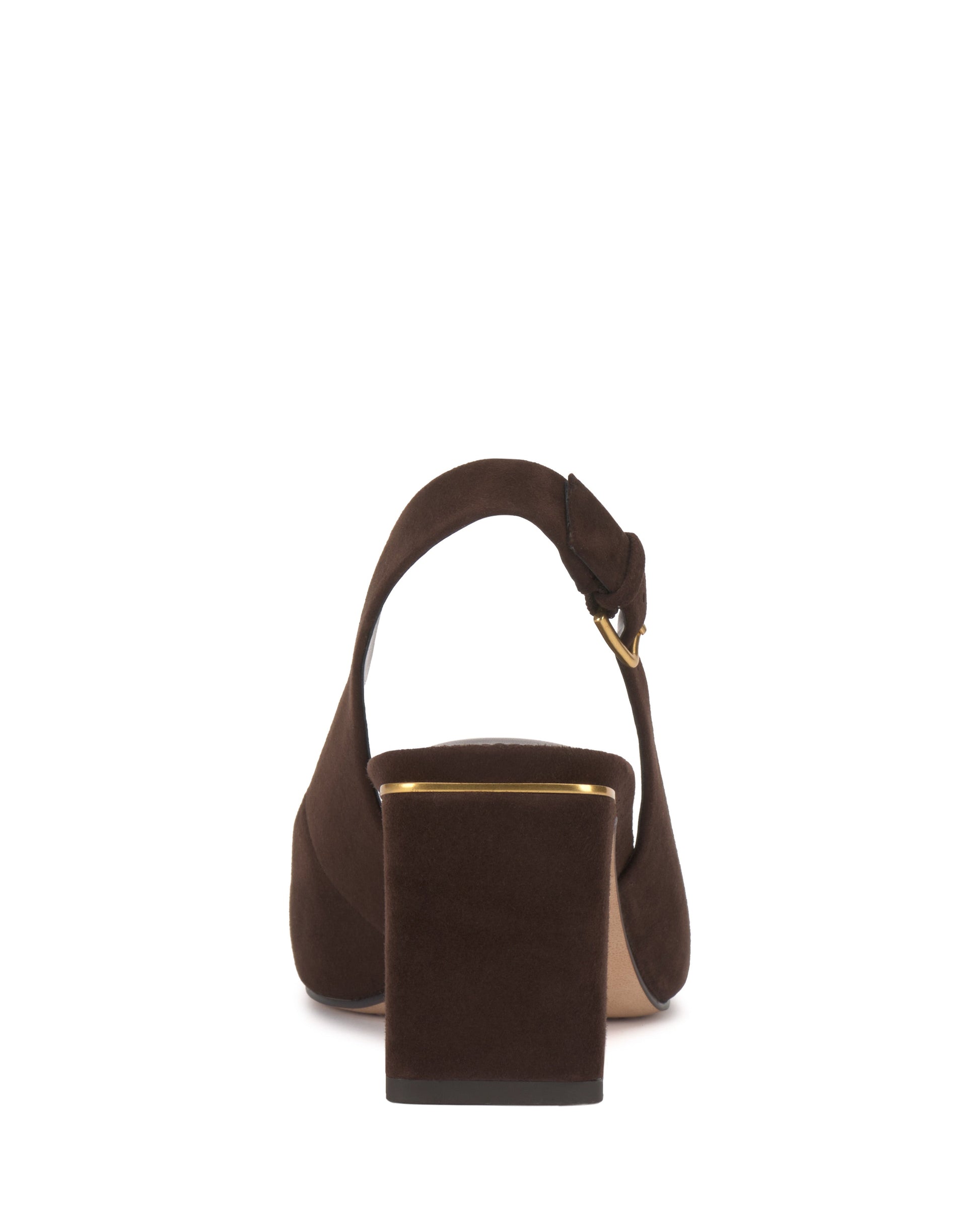 Vince Camuto Hamden Buckle Slingback Brownie Suede