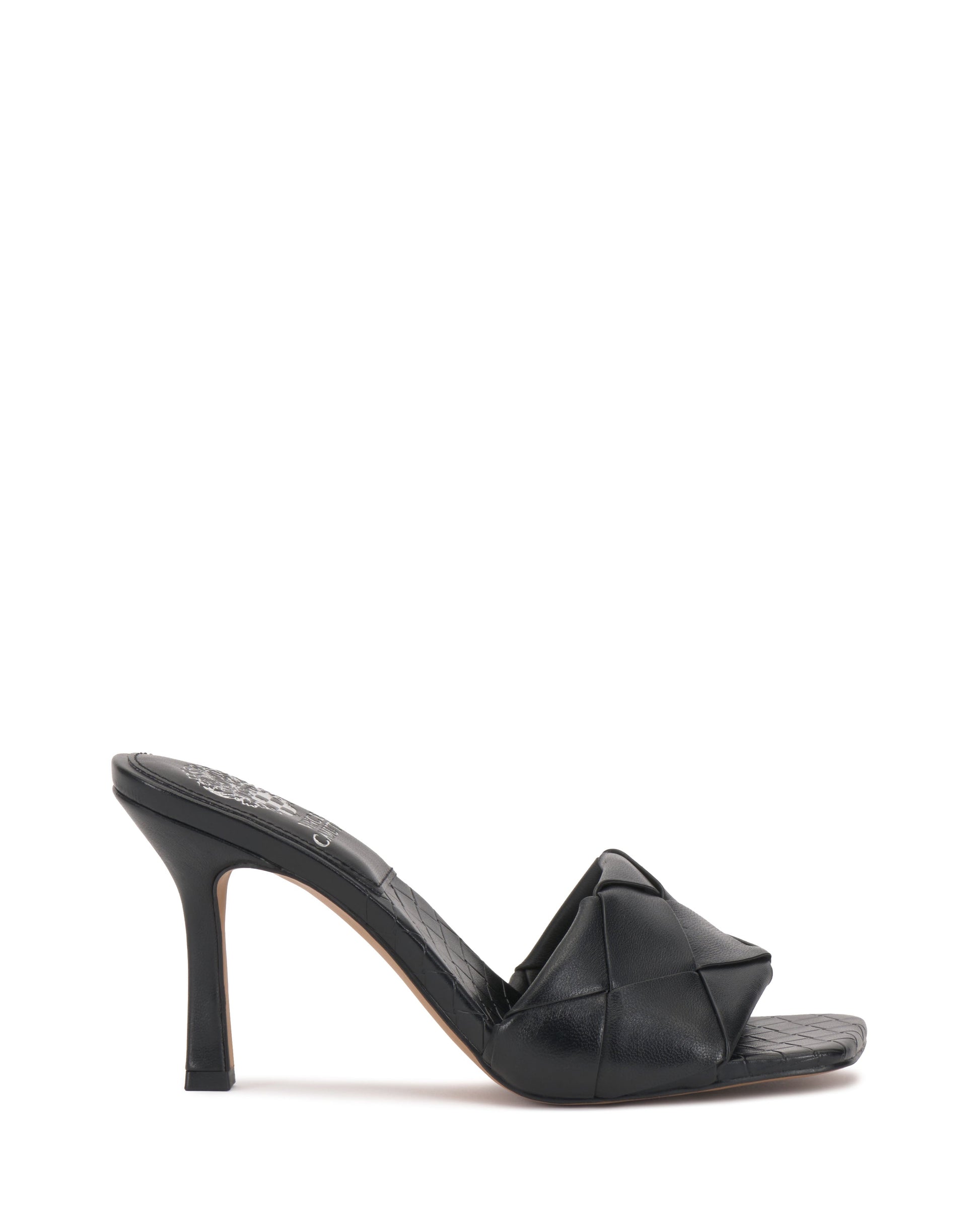 Vince Camuto Brelanie Woven Mule Black Leather