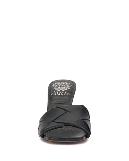 Vince Camuto Brelanie Woven Mule Black Leather