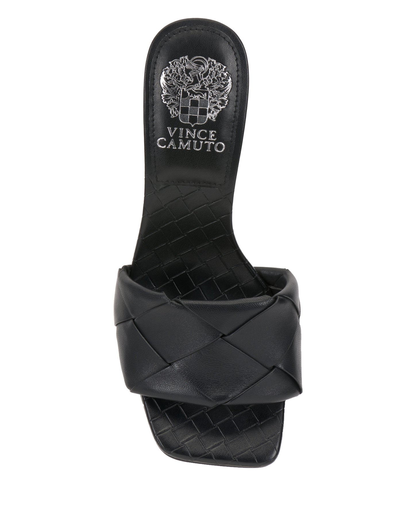Vince Camuto Brelanie Woven Mule Black Leather