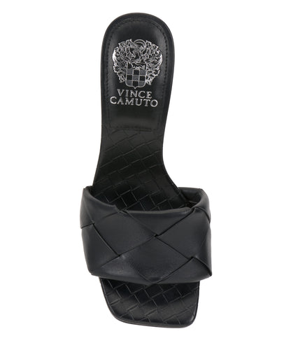 Vince Camuto Brelanie Woven Mule Black Leather