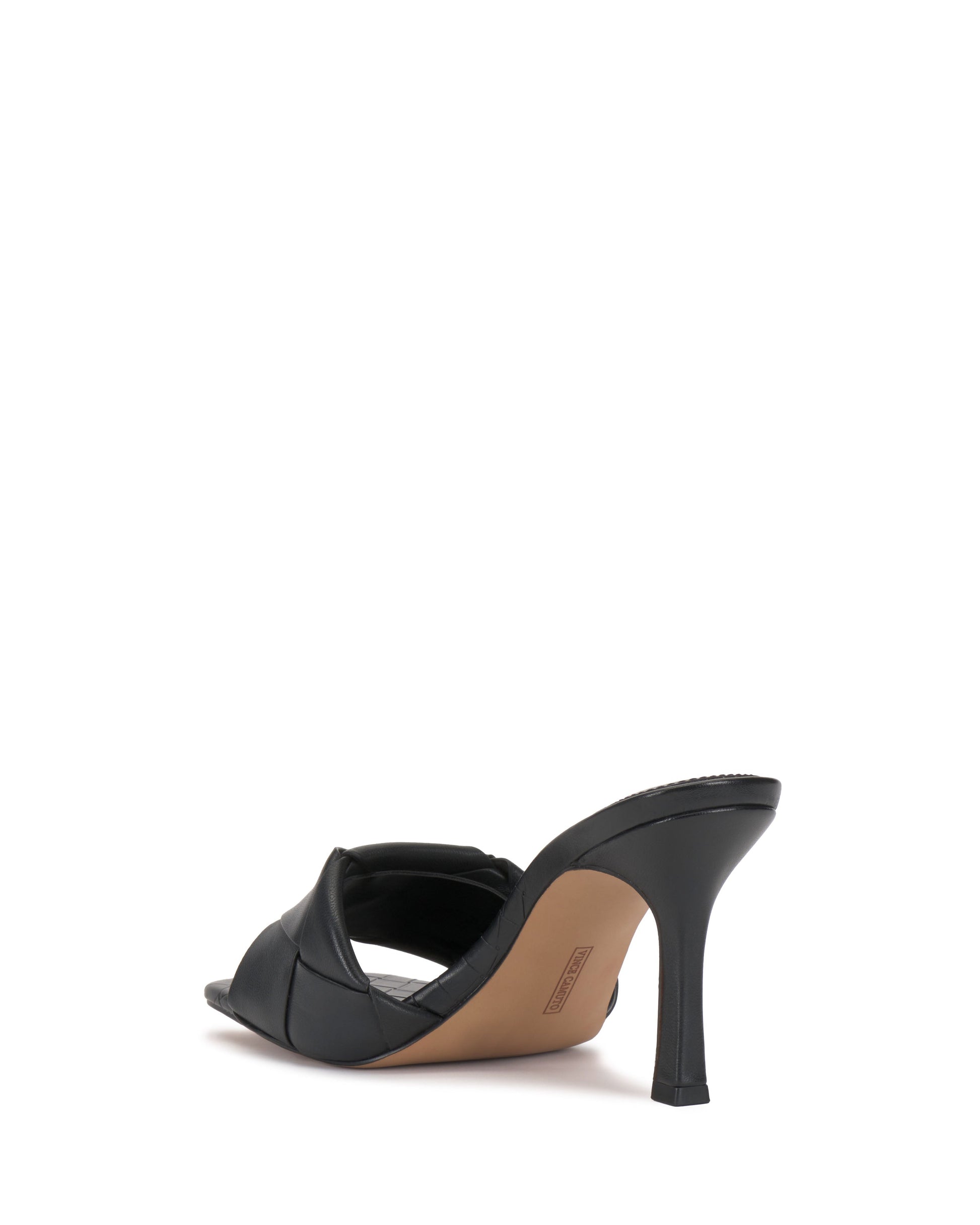Vince Camuto Brelanie Woven Mule Black Leather