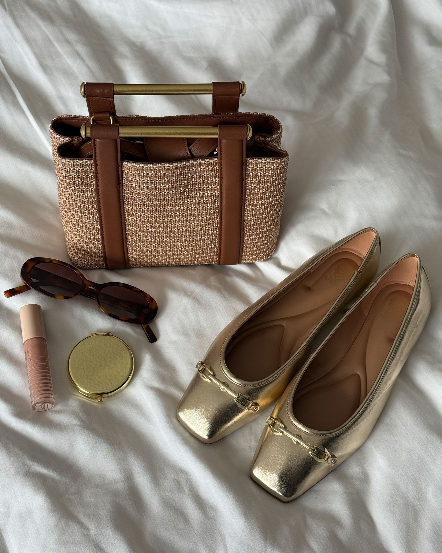 Vince Camuto Virna Link Ballet Flat Egyptian Gold