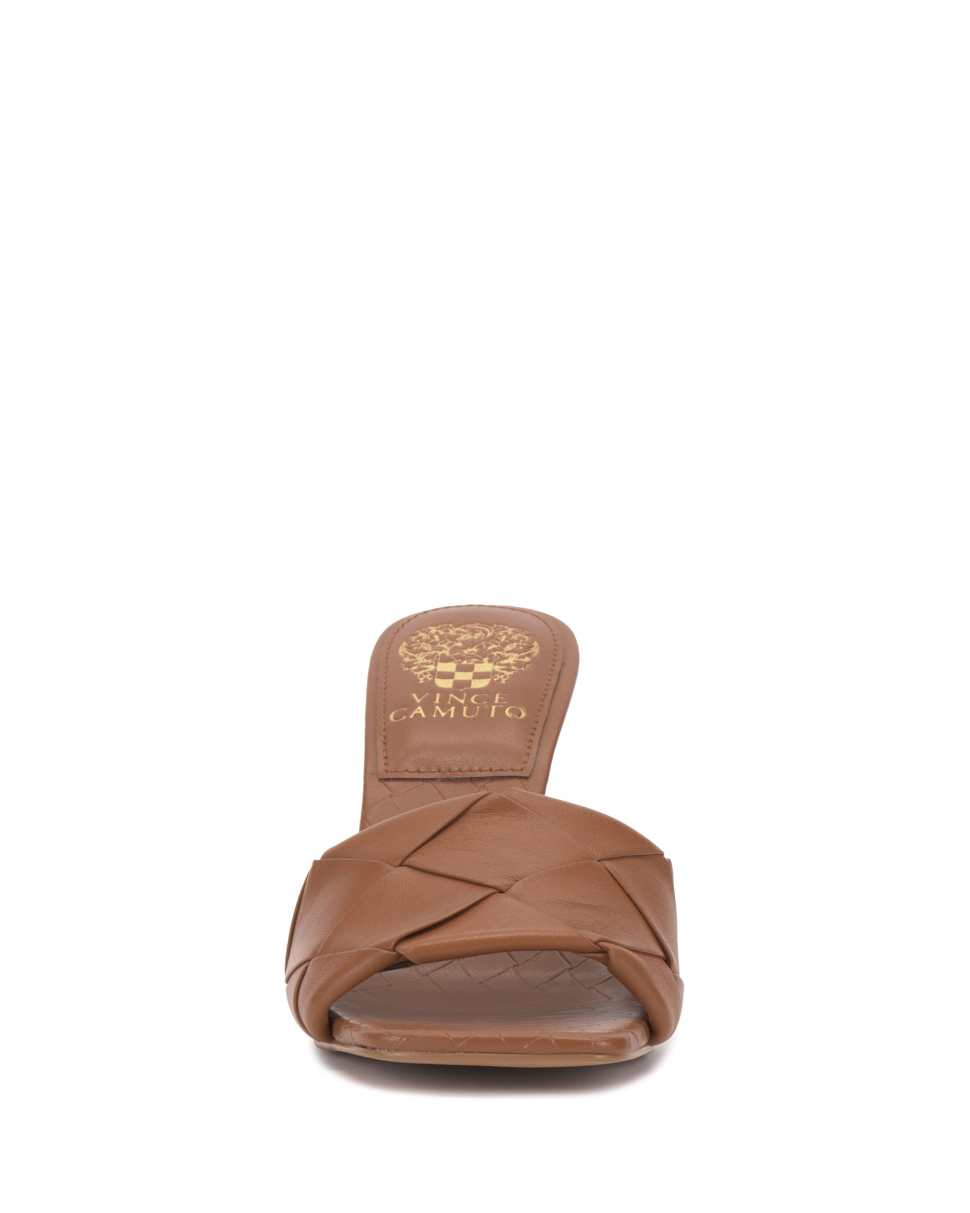 Vince Camuto Brelanie Woven Mule Barn Brown Leather