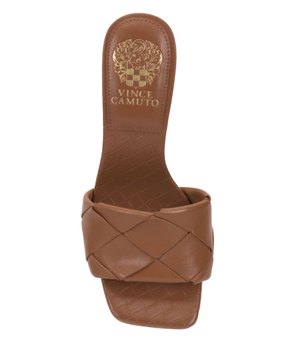 Vince Camuto Brelanie Woven Mule Barn Brown Leather