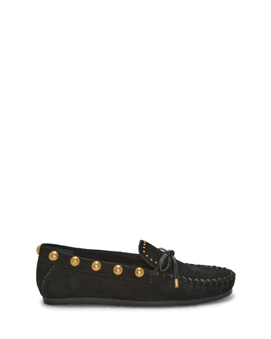 Vince Camuto Sennett Studded Mocassin Black Suede