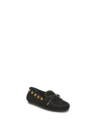 Vince Camuto Sennett Studded Mocassin Black Suede