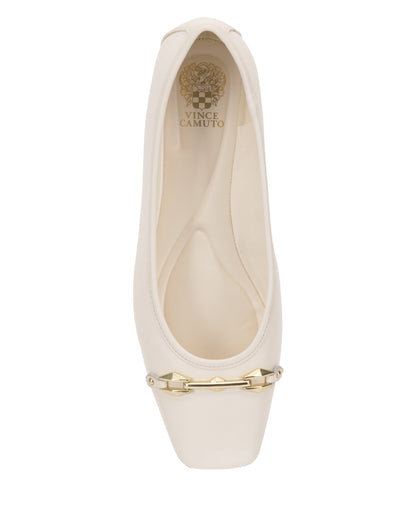 Vince Camuto Virna Link Ballet Flat Coconut Cream Leather