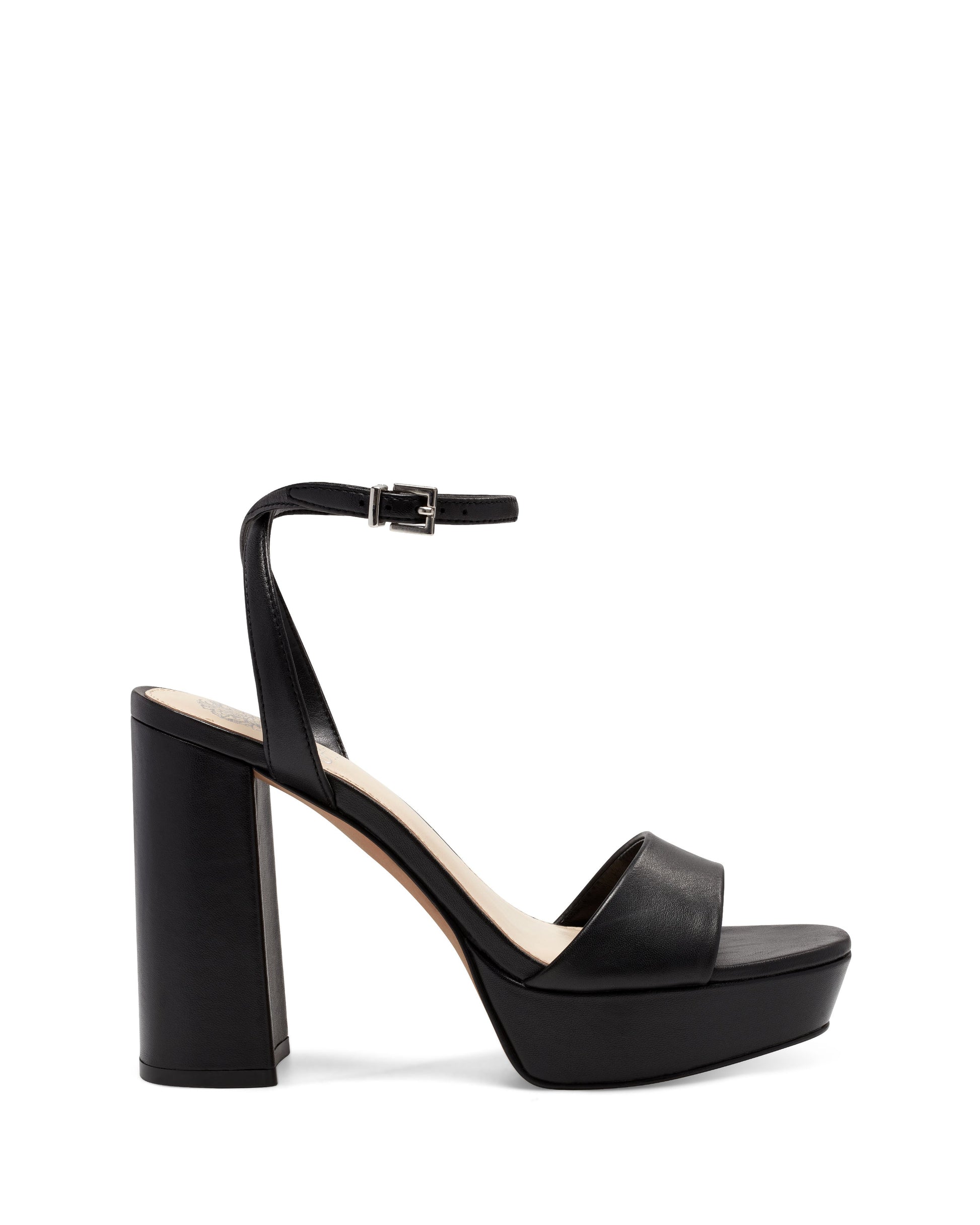 Vince Camuto Pendry Platform Sandal Black Leather