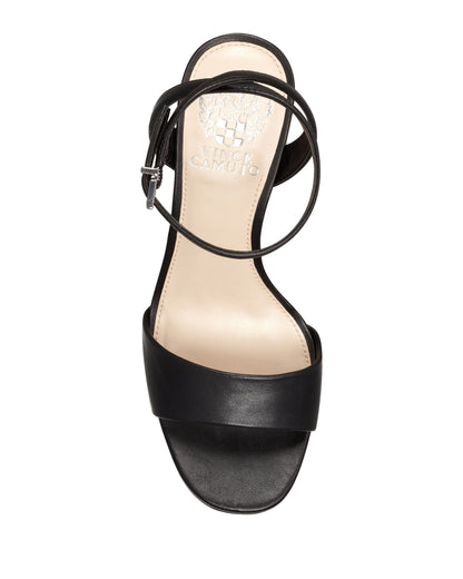 Vince Camuto Pendry Platform Sandal Black Leather