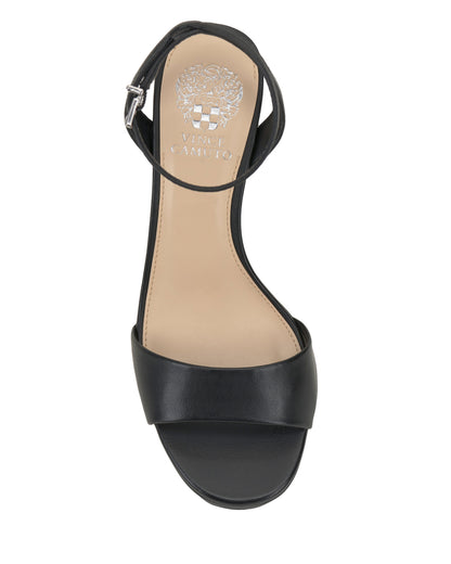 Vince Camuto Pendreya Platform Sandal Black Leather