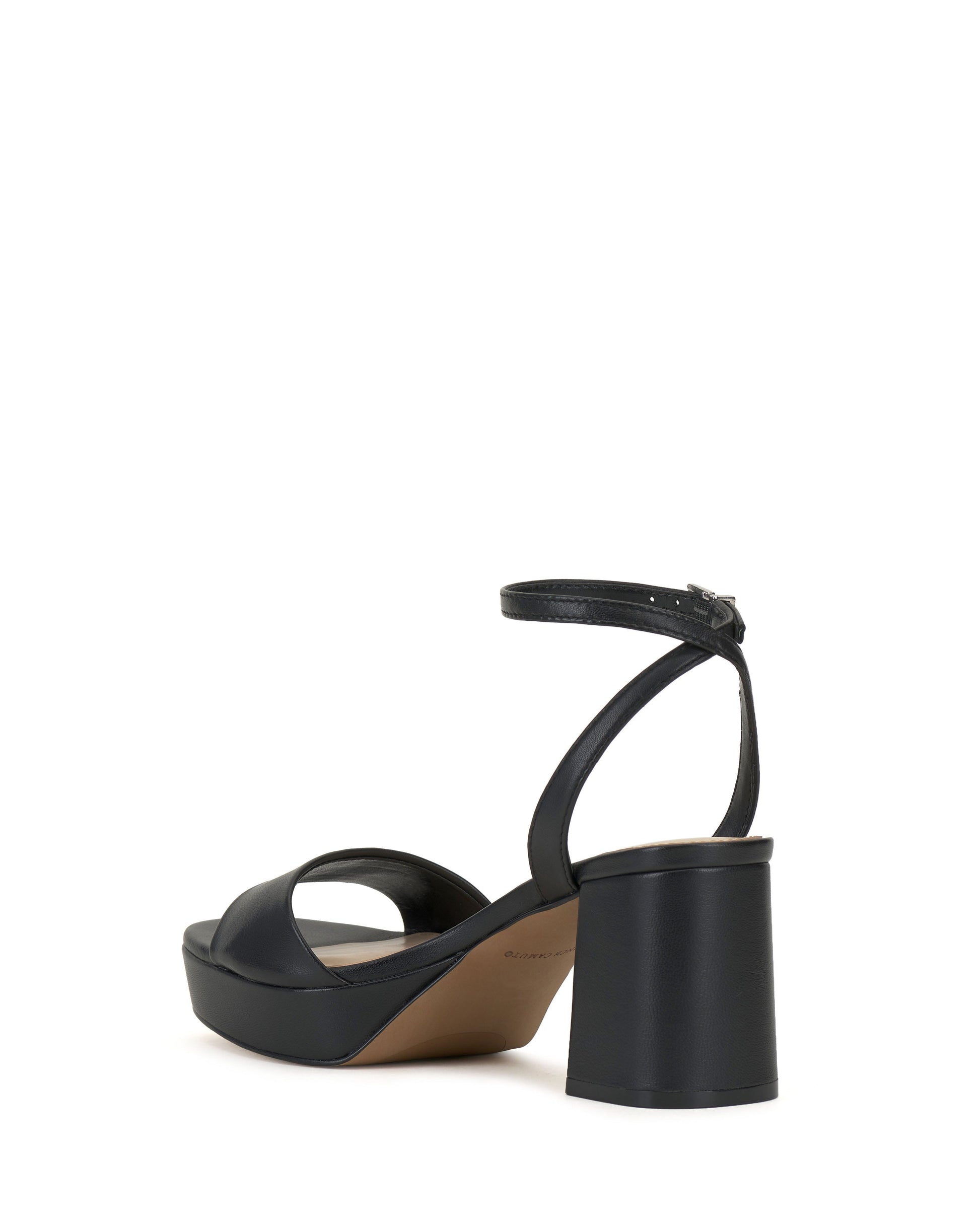 Vince Camuto Pendreya Platform Sandal Black Leather