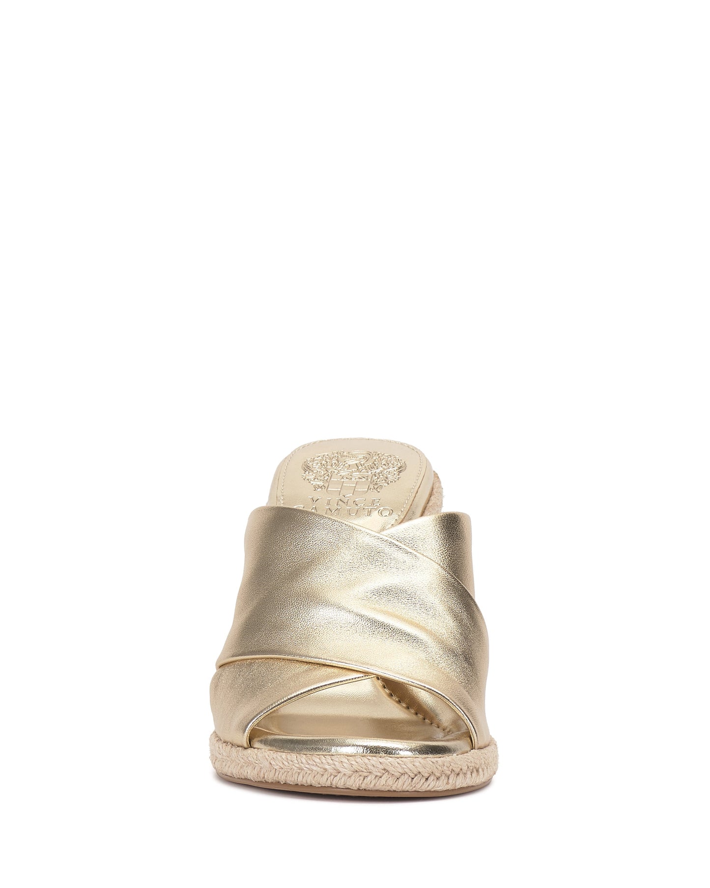 Vince Camuto Fisella Espadrille Wedge Sandal Egyptian Gold Leather