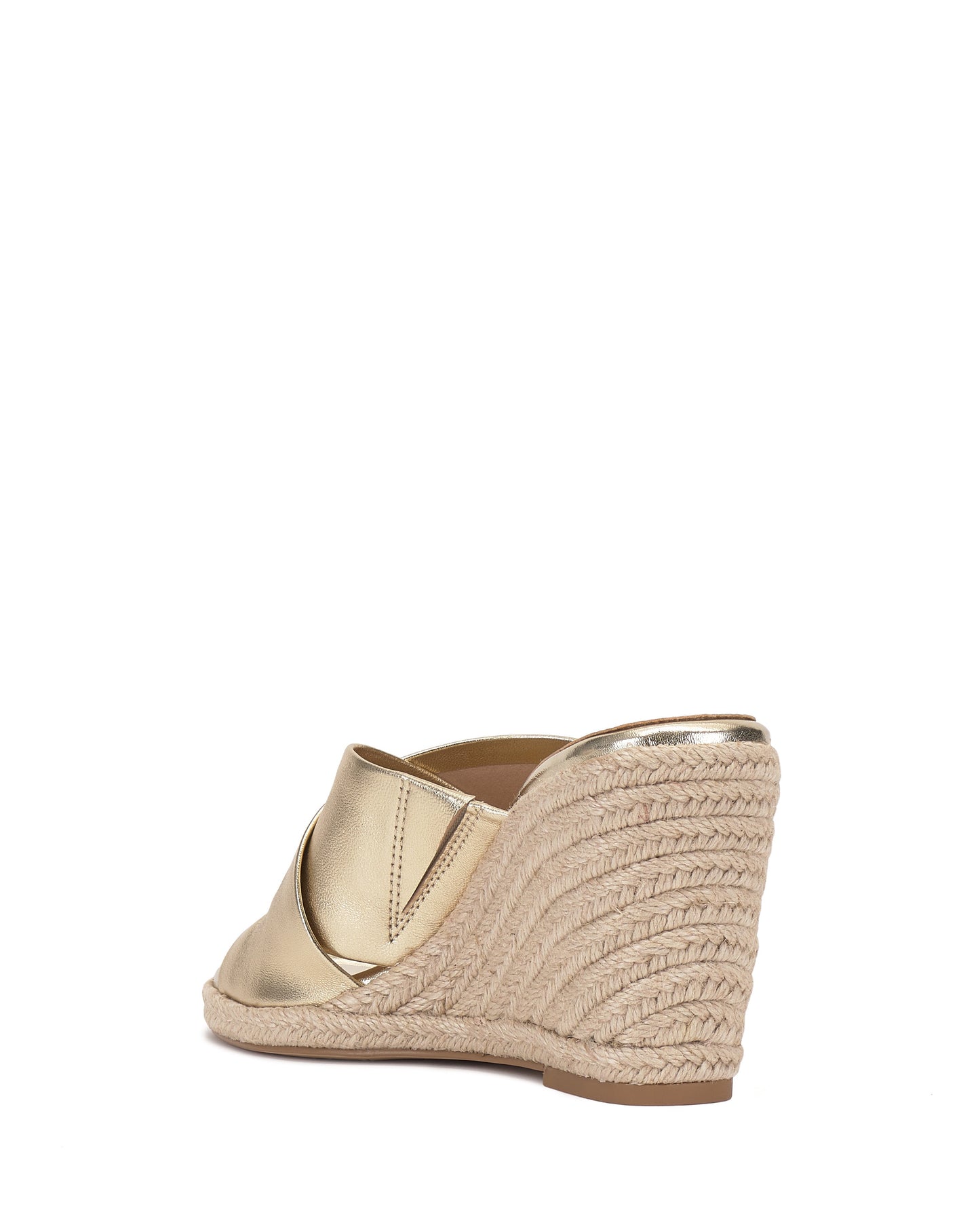 Vince Camuto Fisella Espadrille Wedge Sandal Egyptian Gold Leather