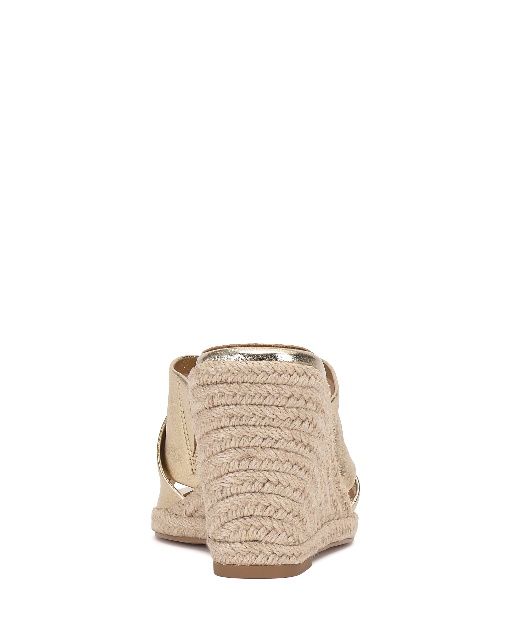 Vince Camuto Fisella Espadrille Wedge Sandal Egyptian Gold Leather