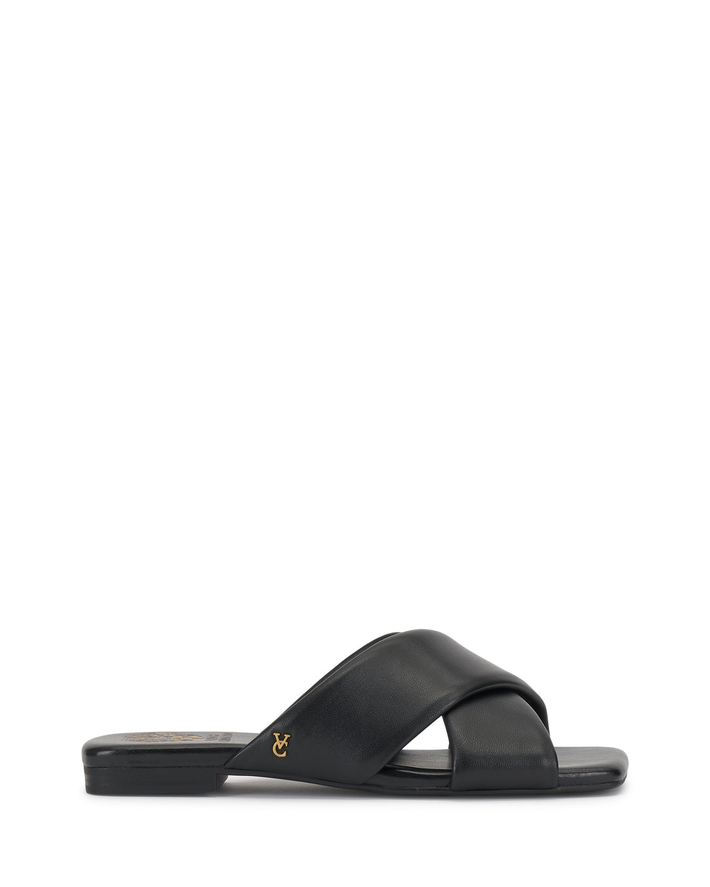 Vince Camuto Adisey Cross-Band Sandal Black Leather