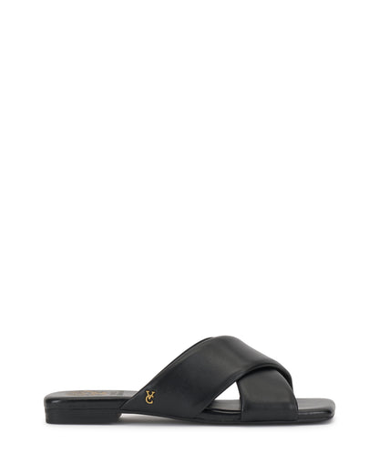 Vince Camuto Adisey Cross-Band Sandal Black Leather