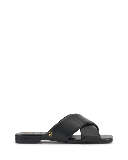 Vince Camuto Adisey Cross-Band Sandal Black Leather