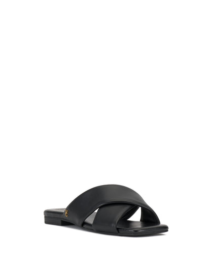 Vince Camuto Adisey Cross-Band Sandal Black Leather