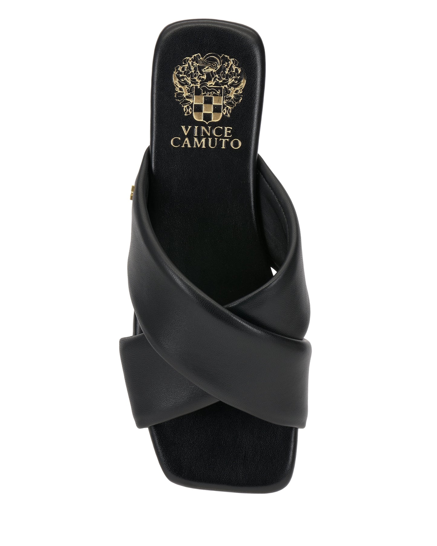 Vince Camuto Adisey Cross-Band Sandal Black Leather