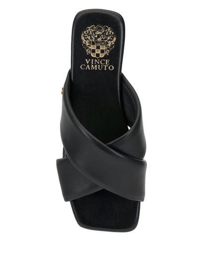 Vince Camuto Adisey Cross-Band Sandal Black Leather