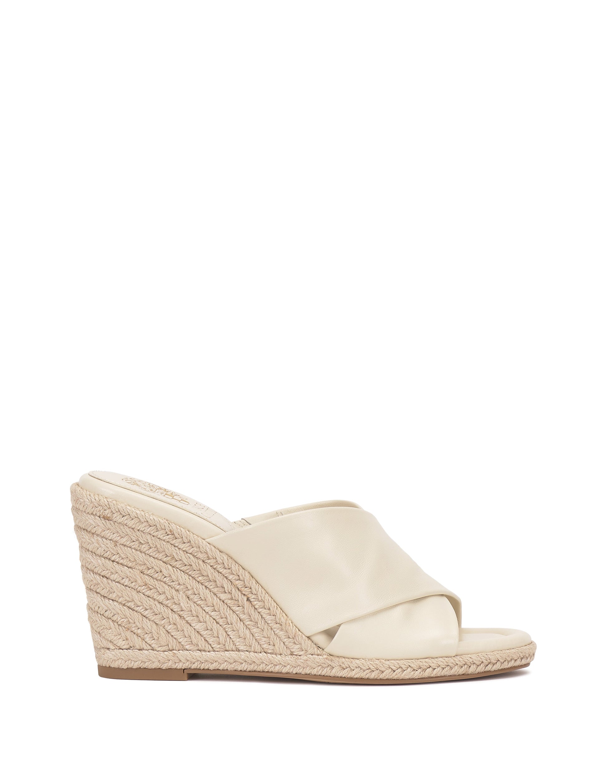 Vince Camuto Fisella Espadrille Wedge Sandal Creamy White Leather