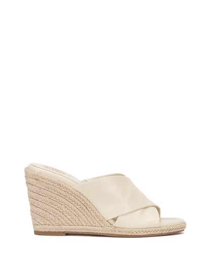 Vince Camuto Fisella Espadrille Wedge Sandal Creamy White Leather