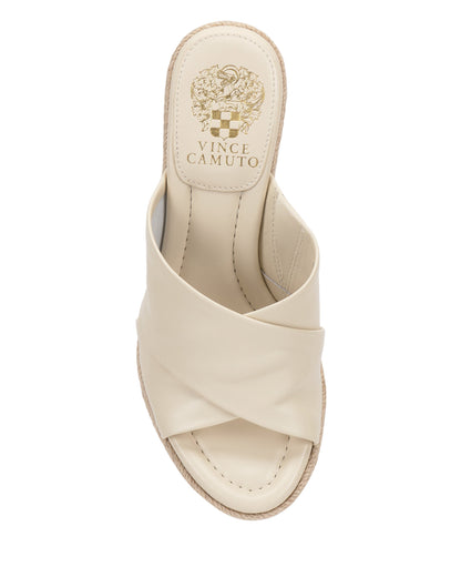 Vince Camuto Fisella Espadrille Wedge Sandal Creamy White Leather