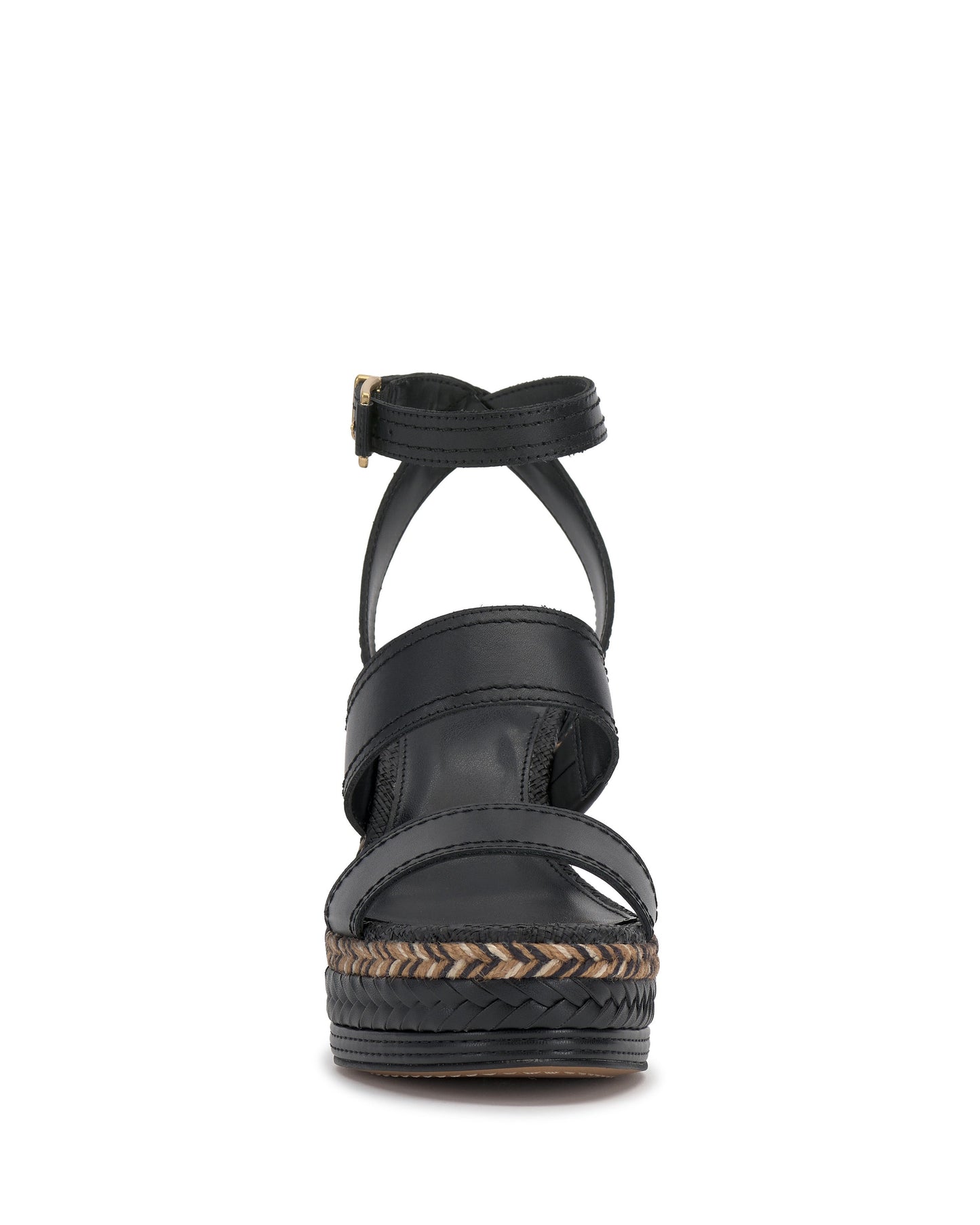 Vince Camuto Esmia Espadrille Wedge Sandal Black Leather