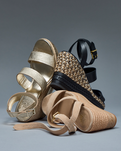 Vince Camuto Esmia Espadrille Wedge Sandal Tortilla Suede
