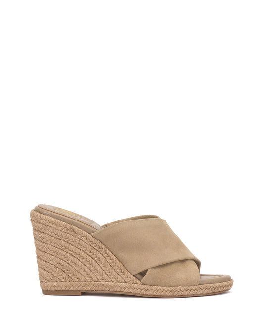 Vince Camuto Fisella Espadrille Wedge Sandal Tortilla Suede