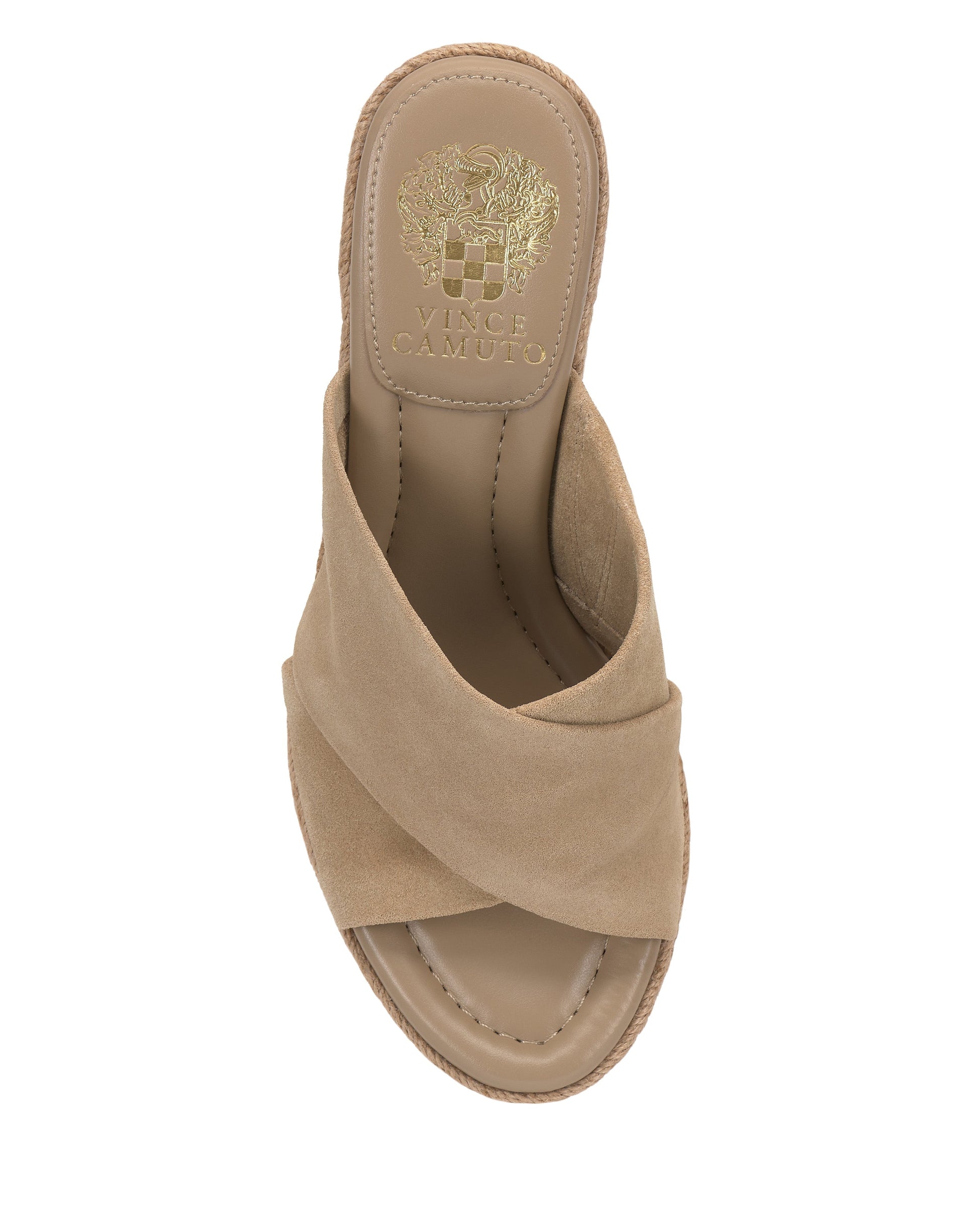 Vince Camuto Fisella Espadrille Wedge Sandal Tortilla Suede