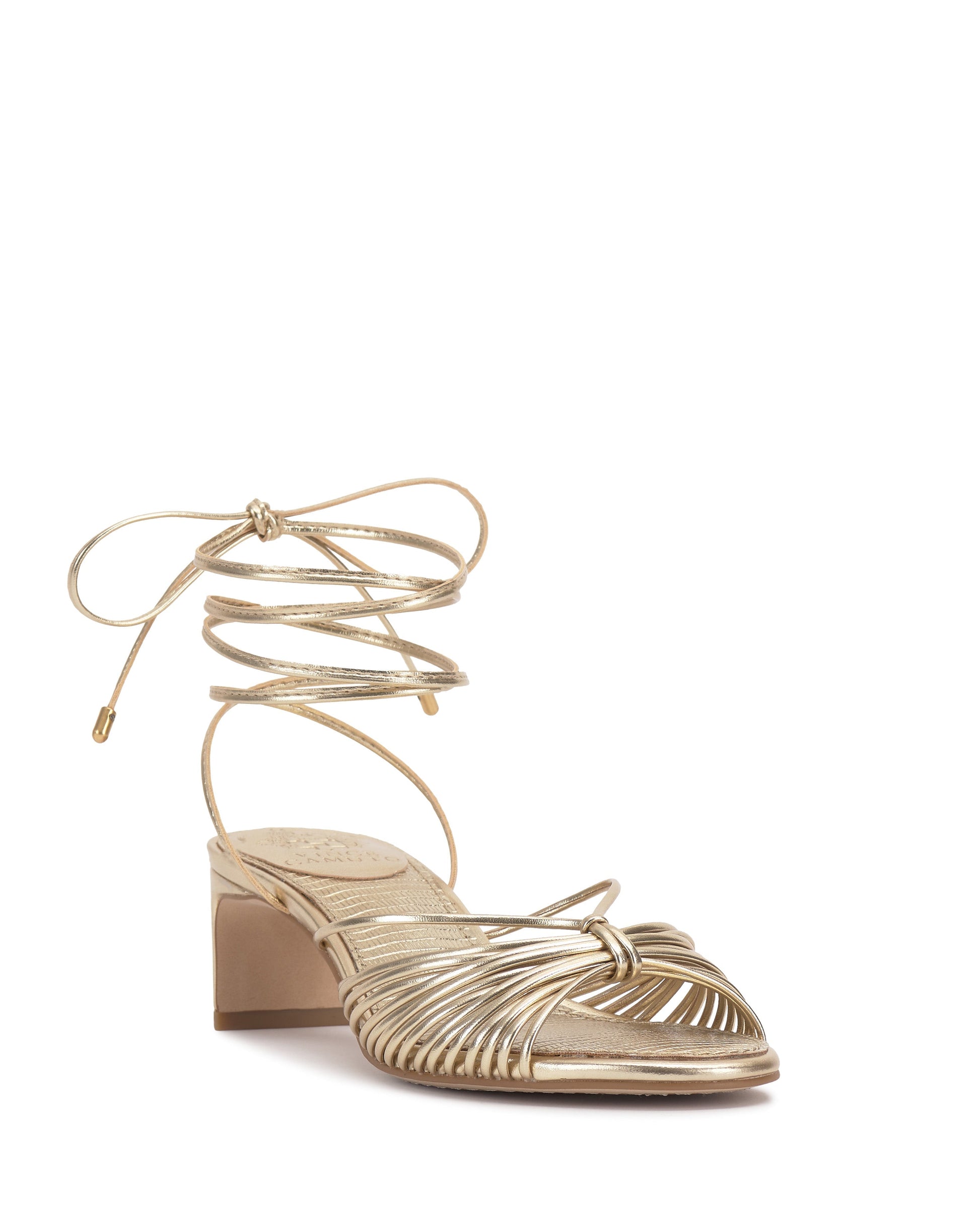 Vince Camuto Lory Kitten Heel Sandal Egyptian Gold