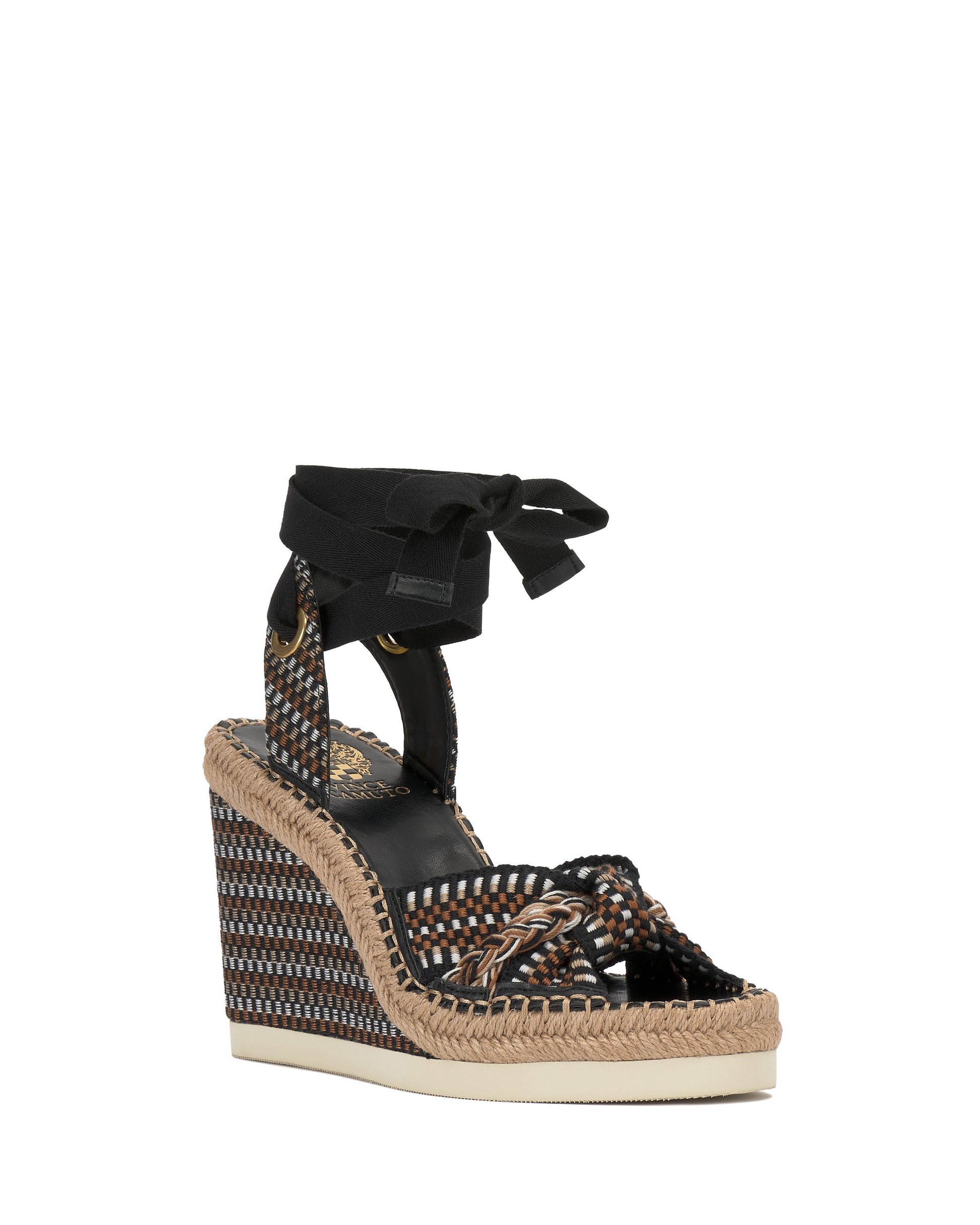 Vince Camuto Bealie Wedge Sandal Black Multi