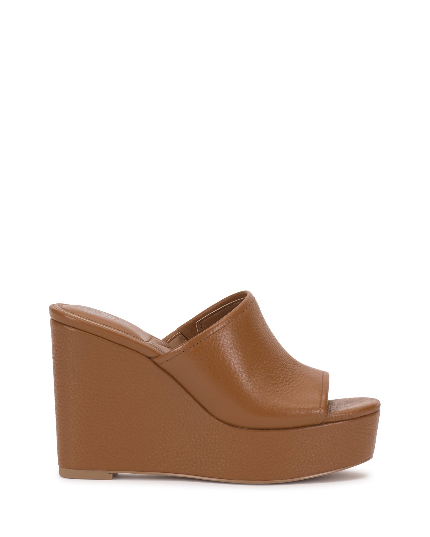 Vince Camuto Etta Wedge Sandal Golden Walnut Leather