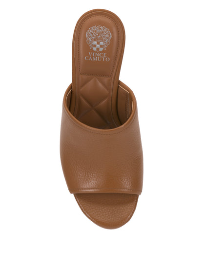 Vince Camuto Etta Wedge Sandal Golden Walnut Leather