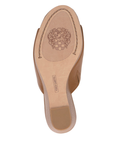 Vince Camuto Etta Wedge Sandal Golden Walnut Leather