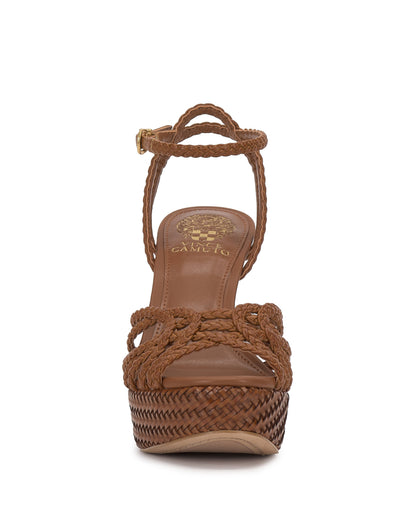 Vince Camuto Samlee Strappy Platform Sandal Golden Walnut