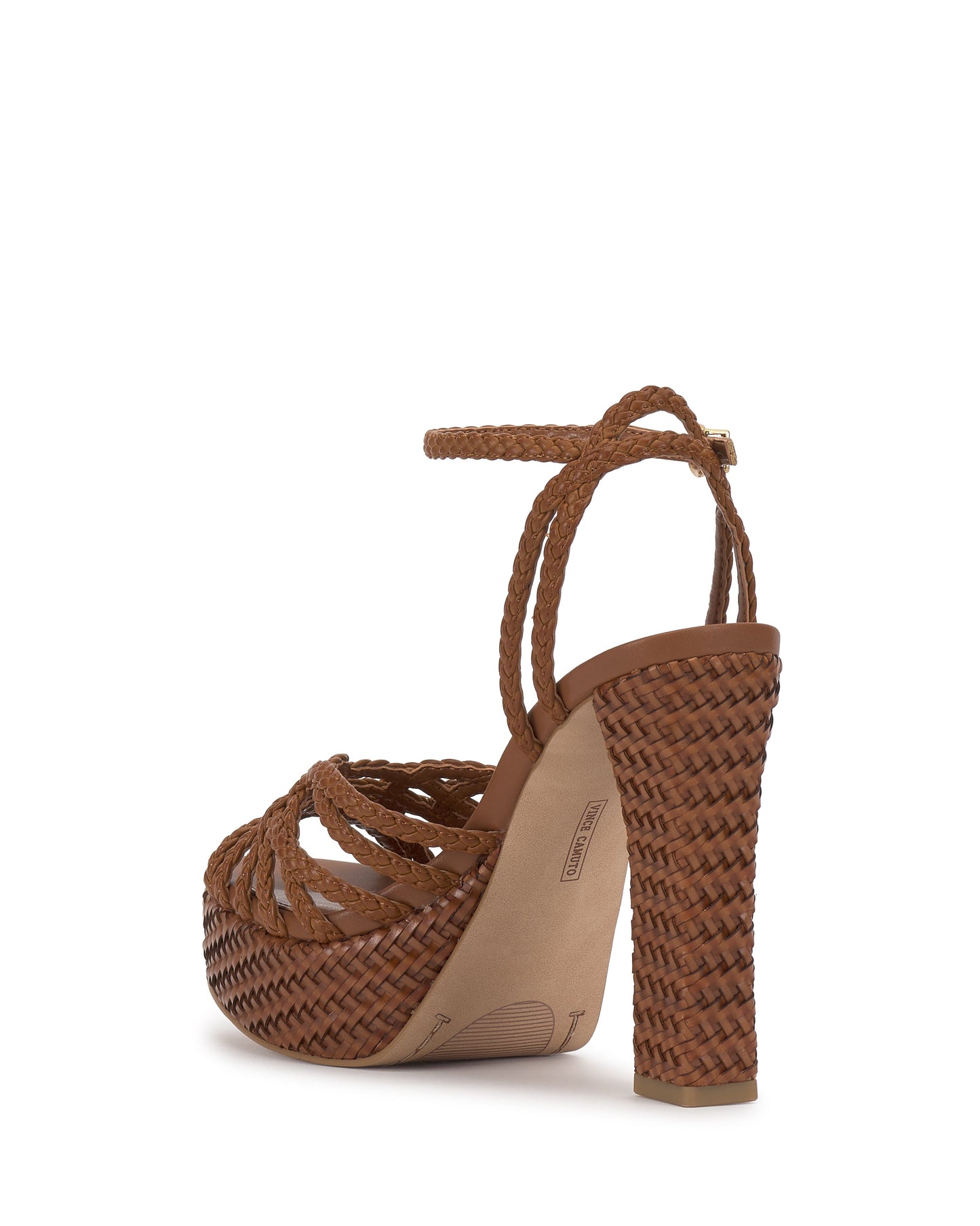 Vince Camuto Samlee Strappy Platform Sandal Golden Walnut