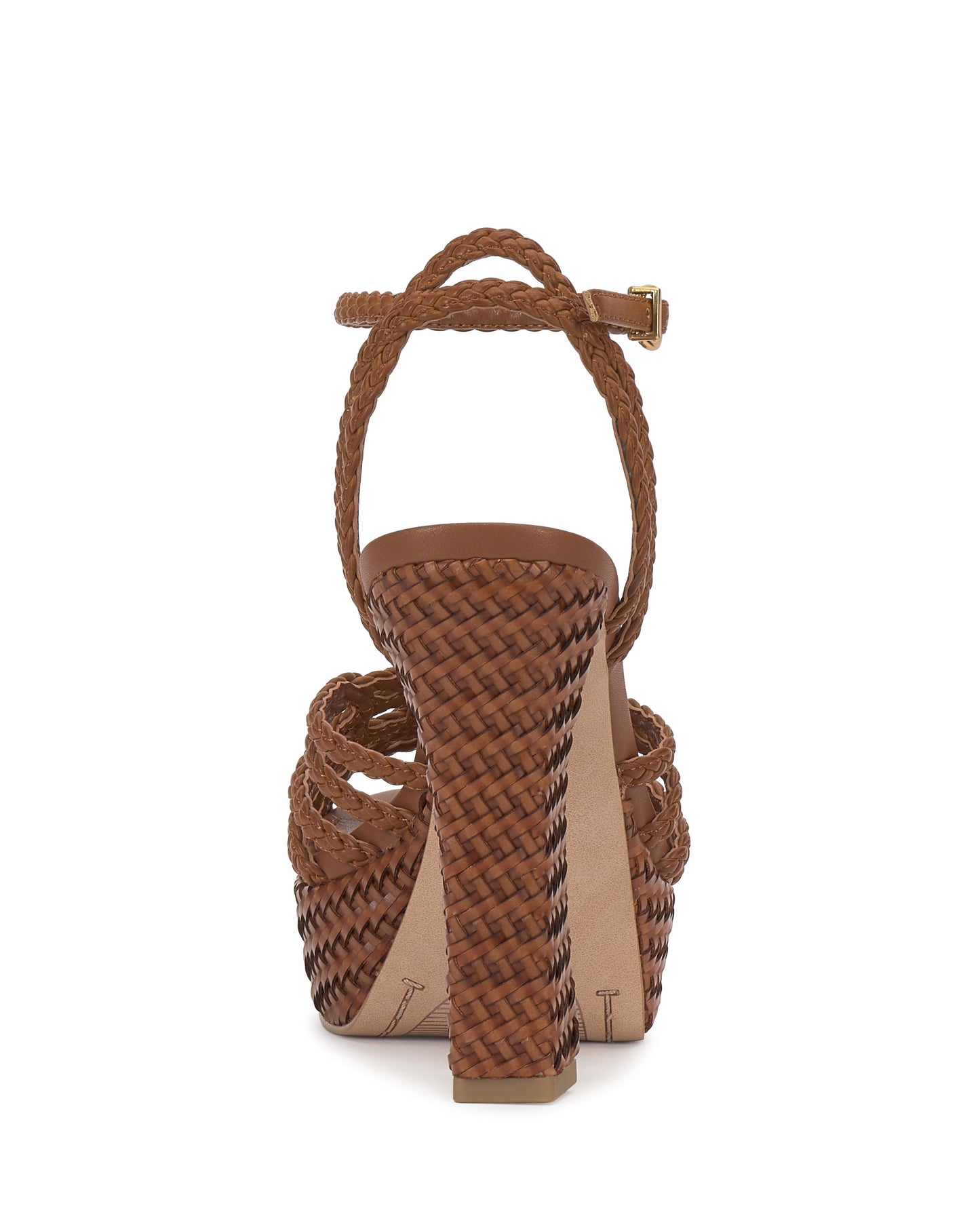 Vince Camuto Samlee Strappy Platform Sandal Golden Walnut