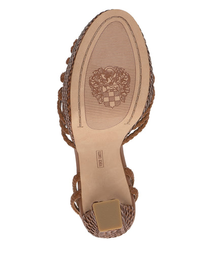 Vince Camuto Samlee Strappy Platform Sandal Golden Walnut